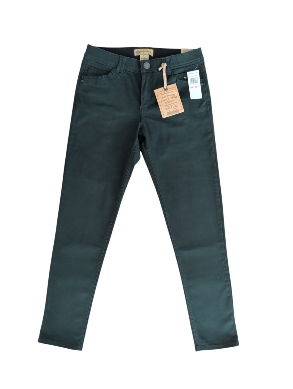 NWT Democracy "Ab" Solution Mid-Rise Freedom Ankle Skimmer Jeans 10 Green Pocket